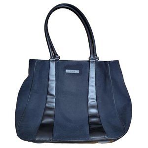 Tumi Black Nylon Leather Trim Travel Shoulder Bag Tote Purse Work Shopper